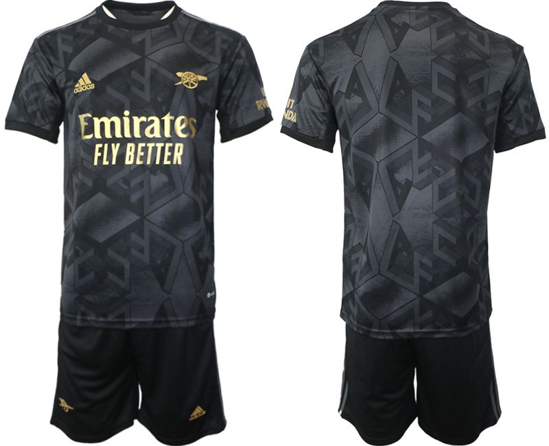 Men 2022-2023 Club Arsenal away black blank Soccer Jersey